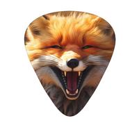 Guitar plectrums 12 pieces set Comfortable in the hand with smooth edges Three thicknesses to match Funny Fox Pattern