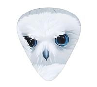 Guitar plectrums 12 pieces set Comfortable in the hand with smooth edges Three thicknesses to match snowy owl eyes Printing