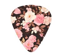 Guitar plectrums 12 pieces set Comfortable in the hand with smooth edges Three thicknesses to match dusky rose Printing