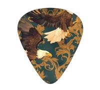 Guitar plectrums 12 pieces set Comfortable in the hand with smooth edges Three thicknesses to match mighty bald eagle Printing