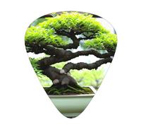 Guitar plectrums 12 pieces set Comfortable in the hand with smooth edges Three thicknesses to match Bonsai plant Pattern