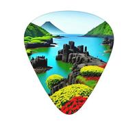 Guitar plectrums 12 pieces set Comfortable in the hand with smooth edges Three thicknesses to match Jeju Island Korea Picture