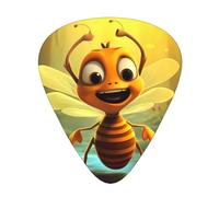 Guitar plectrums 12 pieces set Comfortable in the hand with smooth edges Three thicknesses to match cartoon honey bee Printing