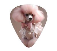 Guitar plectrums 12 pieces set Comfortable in the hand with smooth edges Three thicknesses to match french poodle Pattern
