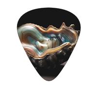 Guitar plectrums 12 pieces set Comfortable in the hand with smooth edges Three thicknesses to match abalone nacre Printing