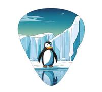 Guitar plectrums 12 pieces set Comfortable in the hand with smooth edges Three thicknesses to match Penguin Antarctica Ice Prints