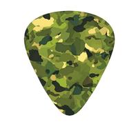 Guitar plectrums 12 pieces set Comfortable in the hand with smooth edges Three thicknesses to match hardwoods green camo Printing