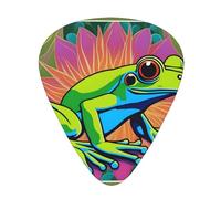 Guitar plectrums 12 pieces set Comfortable in the hand with smooth edges Three thicknesses to match Peace Tree Frog Prints