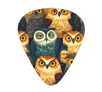 Guitar plectrums 12 pieces set Comfortable in the hand with smooth edges Three thicknesses to match cool owl Printing