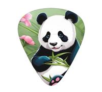 Guitar plectrums 12 pieces set Comfortable in the hand with smooth edges Three thicknesses to match Lovely Panda Picture