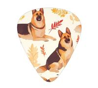 Guitar plectrums 12 pieces set Comfortable in the hand with smooth edges Three thicknesses to match maple german shepherd dog Printing
