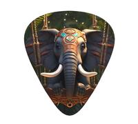 Guitar plectrums 12 pieces set Comfortable in the hand with smooth edges Three thicknesses to match tropical Swing elephant Picture