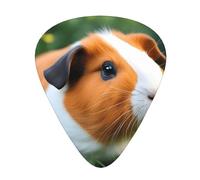 Guitar plectrums 12 pieces set Comfortable in the hand with smooth edges Three thicknesses to match Cute Guinea Pig Picture