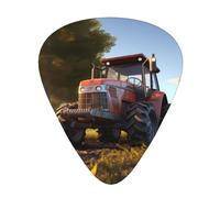 Guitar plectrums 12 pieces set Comfortable in the hand with smooth edges Three thicknesses to match Tractor Agriculture Tranquil Picture
