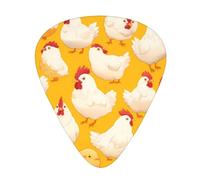 Guitar plectrums 12 pieces set Comfortable in the hand with smooth edges Three thicknesses to match a brood of chickens Printing