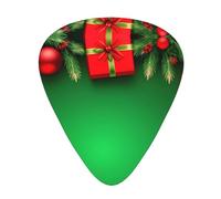 Guitar plectrums 12 pieces set Comfortable in the hand with smooth edges Three thicknesses to match Christmas background Pattern