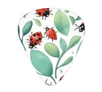 Guitar plectrums 12 pieces set Comfortable in the hand with smooth edges Three thicknesses to match Leaves and Ladybugs Prints