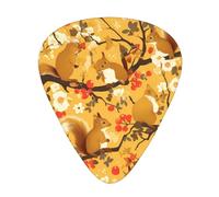 Guitar plectrums 12 pieces set Comfortable in the hand with smooth edges Three thicknesses to match squirrel in the tree Printing