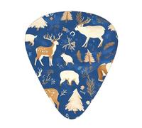 Guitar plectrums 12 pieces set Comfortable in the hand with smooth edges Three thicknesses to match wildlife hunting deer bear elk Printing