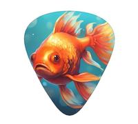 Guitar plectrums 12 pieces set Comfortable in the hand with smooth edges Three thicknesses to match cute goldfish Printing