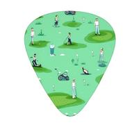 Guitar plectrums 12 pieces set Comfortable in the hand with smooth edges Three thicknesses to match golf on the lawn Printing