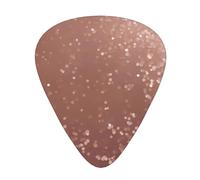 Guitar plectrums 12 pieces set Comfortable in the hand with smooth edges Three thicknesses to match Rose Gold Faux Glitter Prints