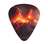Guitar plectrums 12 pieces set Comfortable in the hand with smooth edges Three thicknesses to match Volcanic Eruptions Picture