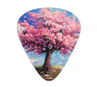 Guitar plectrums 12 pieces set Comfortable in the hand with smooth edges Three thicknesses to match cherry blossoms tree Printing