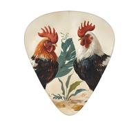 Guitar plectrums 12 pieces set Comfortable in the hand with smooth edges Three thicknesses to match French Roosters Printing