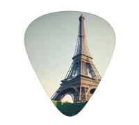 Guitar plectrums 12 pieces set Comfortable in the hand with smooth edges Three thicknesses to match Vintage Style Eiffel Tower Paris Prints