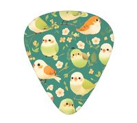Guitar plectrums 12 pieces set Comfortable in the hand with smooth edges Three thicknesses to match Cute Little Bird Printing