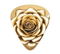 Guitar plectrums 12 pieces set Comfortable in the hand with smooth edges Three thicknesses to match gold rose Picture