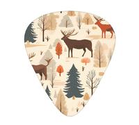 Guitar plectrums 12 pieces set Comfortable in the hand with smooth edges Three thicknesses to match moose bear deer Printing