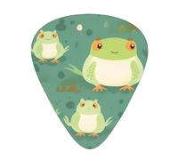 Guitar plectrums 12 pieces set Comfortable in the hand with smooth edges Three thicknesses to match cute frog Printing