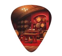 Guitar plectrums 12 pieces set Comfortable in the hand with smooth edges Three thicknesses to match Red Wine Cellar Picture