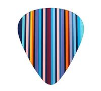 Guitar plectrums 12 pieces set Comfortable in the hand with smooth edges Three thicknesses to match Colorful vertical stripes Picture
