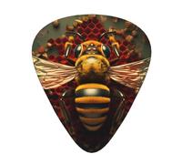 Guitar plectrums 12 pieces set Comfortable in the hand with smooth edges Three thicknesses to match bee honeybee Printing