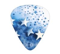 Guitar plectrums 12 pieces set Comfortable in the hand with smooth edges Three thicknesses to match Blue Shining Stars Picture