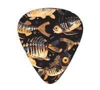 Guitar plectrums 12 pieces set Comfortable in the hand with smooth edges Three thicknesses to match usa bone fish Printing