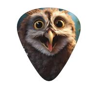 Guitar plectrums 12 pieces set Comfortable in the hand with smooth edges Three thicknesses to match Funny Owl Pattern