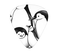 Guitar plectrums 12 pieces set Comfortable in the hand with smooth edges Three thicknesses to match Cute Penguins Sketch Picture
