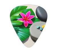 Guitar plectrums 12 pieces set Comfortable in the hand with smooth edges Three thicknesses to match Tropical Flower and Zen Stone Prints