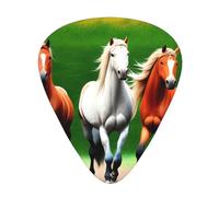 Guitar plectrums 12 pieces set Comfortable in the hand with smooth edges Three thicknesses to match Pretty horses Picture