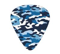 Guitar plectrums 12 pieces set Comfortable in the hand with smooth edges Three thicknesses to match Blue Camo Picture