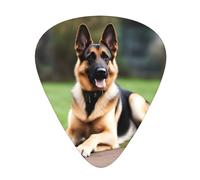Guitar plectrums 12 pieces set Comfortable in the hand with smooth edges Three thicknesses to match German Shepherd Dog Picture
