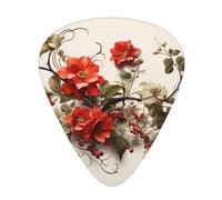 Guitar plectrums 12 pieces set Comfortable in the hand with smooth edges Three thicknesses to match Vintage vine flower Picture