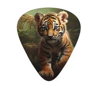 Guitar plectrums 12 pieces set Comfortable in the hand with smooth edges Three thicknesses to match jungle tigers cub Printing