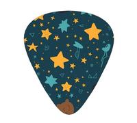 Guitar plectrums 12 pieces set Comfortable in the hand with smooth edges Three thicknesses to match stars and happy fathers day Printing