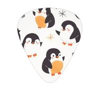 Guitar plectrums 12 pieces set Comfortable in the hand with smooth edges Three thicknesses to match Cute Penguin Printing