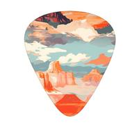 Guitar plectrums 12 pieces set Comfortable in the hand with smooth edges Three thicknesses to match beauty grand canyon Printing